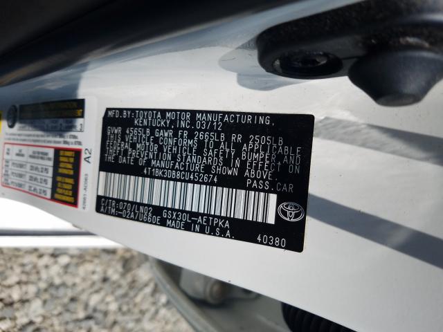 Photo 9 VIN: 4T1BK3DB8CU452674 - TOYOTA AVALON BAS 