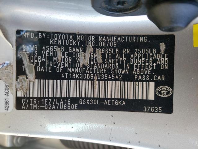 Photo 9 VIN: 4T1BK3DB9AU354542 - TOYOTA AVALON XL 