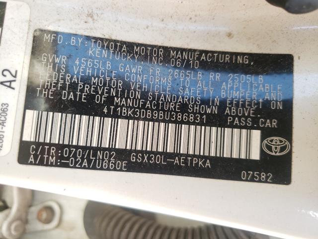 Photo 9 VIN: 4T1BK3DB9BU386831 - TOYOTA AVALON BAS 