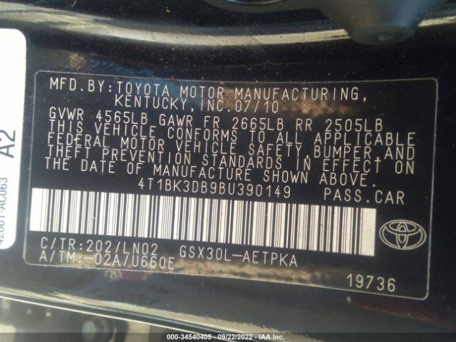 Photo 8 VIN: 4T1BK3DB9BU390149 - TOYOTA AVALON 