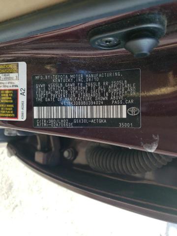 Photo 12 VIN: 4T1BK3DB9BU394024 - TOYOTA AVALON BAS 