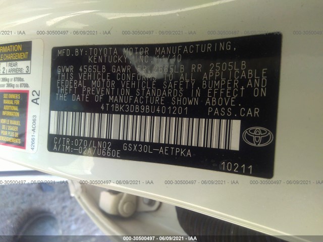 Photo 8 VIN: 4T1BK3DB9BU401201 - TOYOTA AVALON 