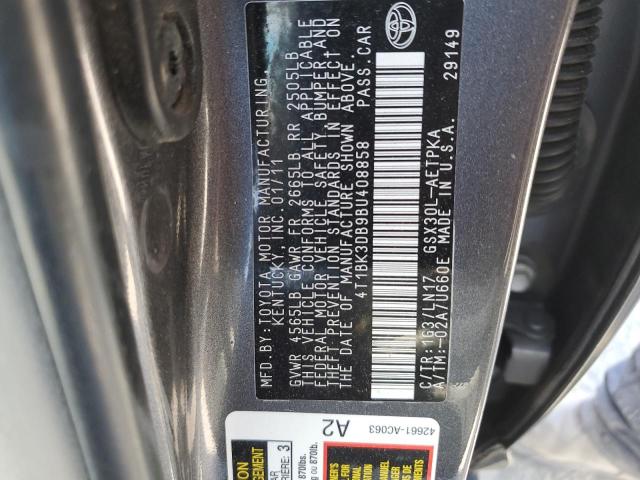 Photo 12 VIN: 4T1BK3DB9BU408858 - TOYOTA AVALON BAS 