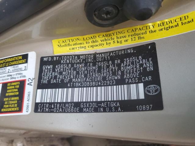 Photo 11 VIN: 4T1BK3DB9BU422923 - TOYOTA AVALON BAS 