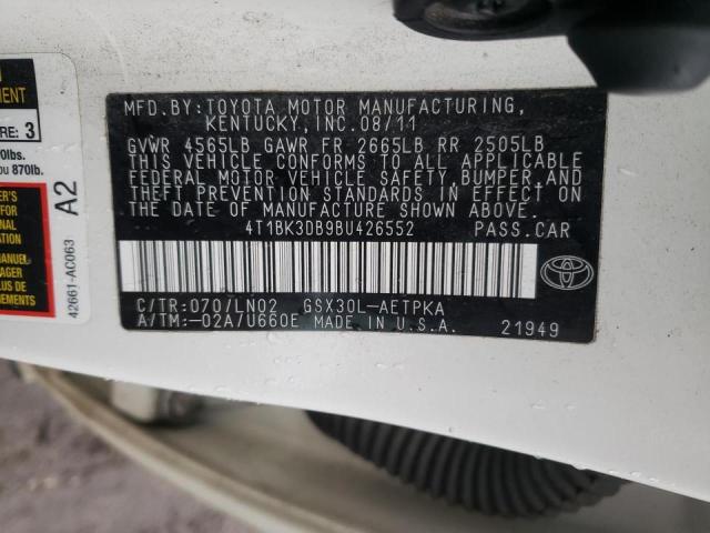 Photo 11 VIN: 4T1BK3DB9BU426552 - TOYOTA AVALON BAS 