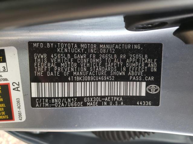 Photo 11 VIN: 4T1BK3DB9CU469452 - TOYOTA AVALON BAS 