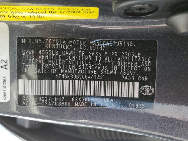 Photo 11 VIN: 4T1BK3DB9CU471251 - TOYOTA AVALON BAS 