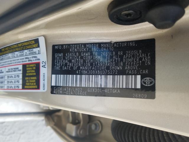 Photo 9 VIN: 4T1BK3DBXBU375272 - TOYOTA AVALON BAS 