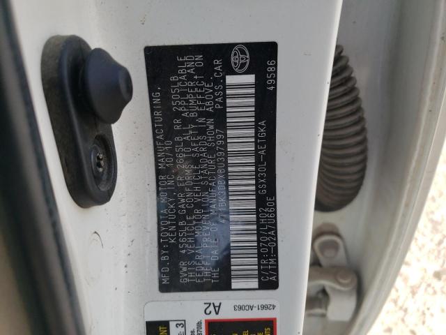 Photo 11 VIN: 4T1BK3DBXBU397997 - TOYOTA AVALON BAS 