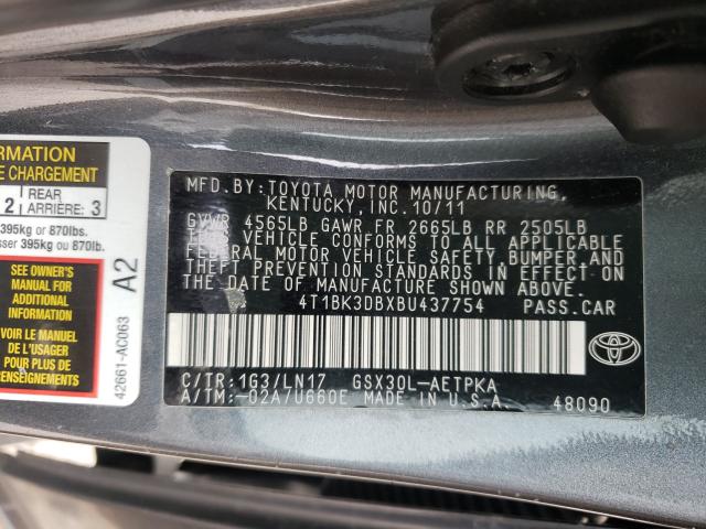 Photo 9 VIN: 4T1BK3DBXBU437754 - TOYOTA AVALON BAS 