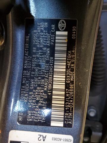 Photo 11 VIN: 4T1BK3DBXCU454328 - TOYOTA AVALON 