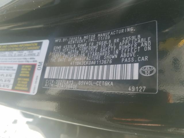 Photo 9 VIN: 4T1BK3EK0AU113676 - TOYOTA CAMRY 