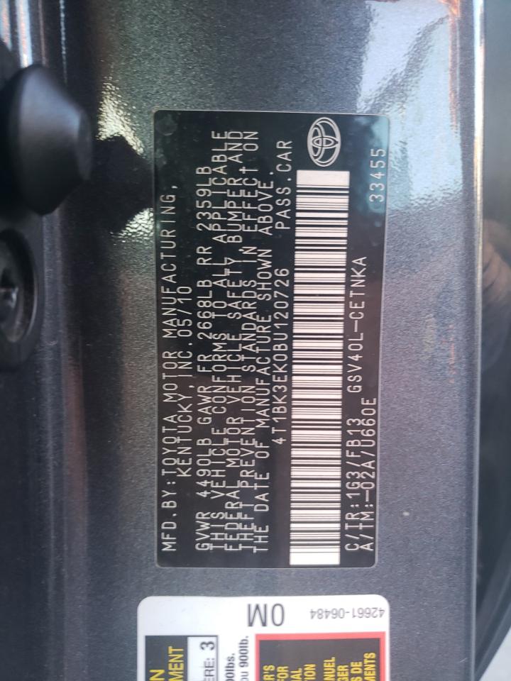 Photo 11 VIN: 4T1BK3EK0BU120726 - TOYOTA CAMRY 