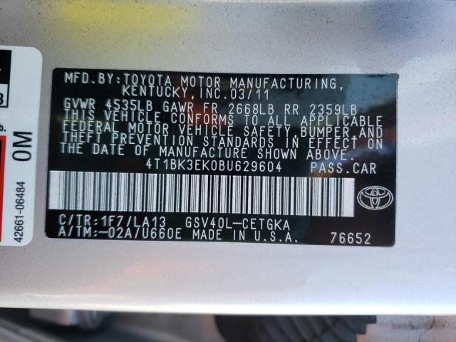 Photo 9 VIN: 4T1BK3EK0BU629604 - TOYOTA CAMRY SE 