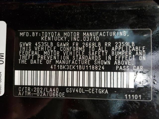 Photo 11 VIN: 4T1BK3EK1BU118824 - TOYOTA CAMRY SE 