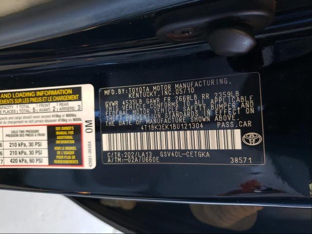 Photo 9 VIN: 4T1BK3EK1BU121304 - TOYOTA CAMRY SE 