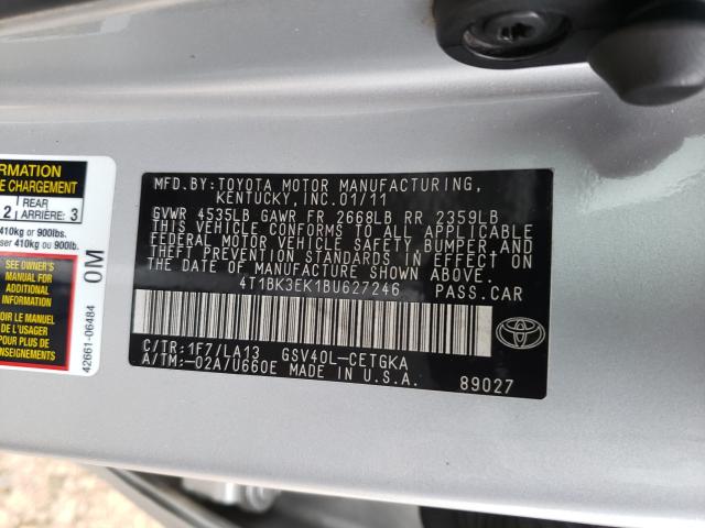 Photo 9 VIN: 4T1BK3EK1BU627246 - TOYOTA CAMRY SE 