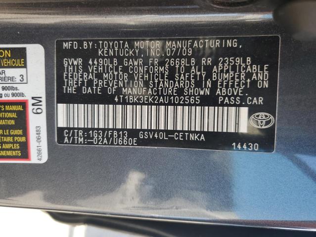 Photo 11 VIN: 4T1BK3EK2AU102565 - TOYOTA CAMRY SE 