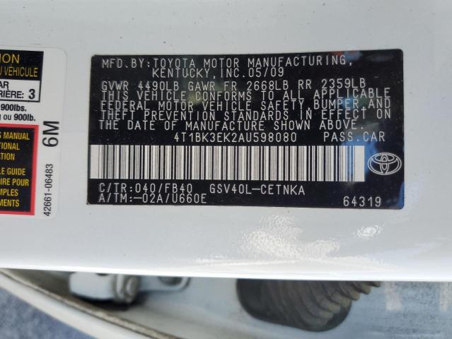 Photo 11 VIN: 4T1BK3EK2AU598080 - TOYOTA CAMRY SE 