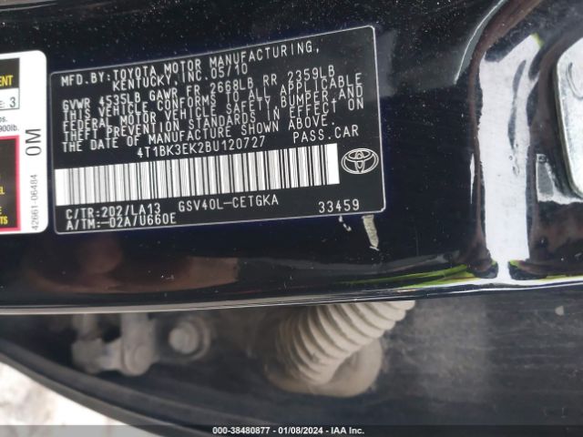 Photo 8 VIN: 4T1BK3EK2BU120727 - TOYOTA CAMRY 