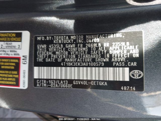 Photo 8 VIN: 4T1BK3EK3AU100579 - TOYOTA CAMRY 