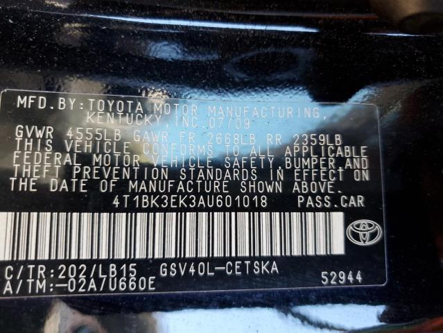 Photo 9 VIN: 4T1BK3EK3AU601018 - TOYOTA CAMRY SE 