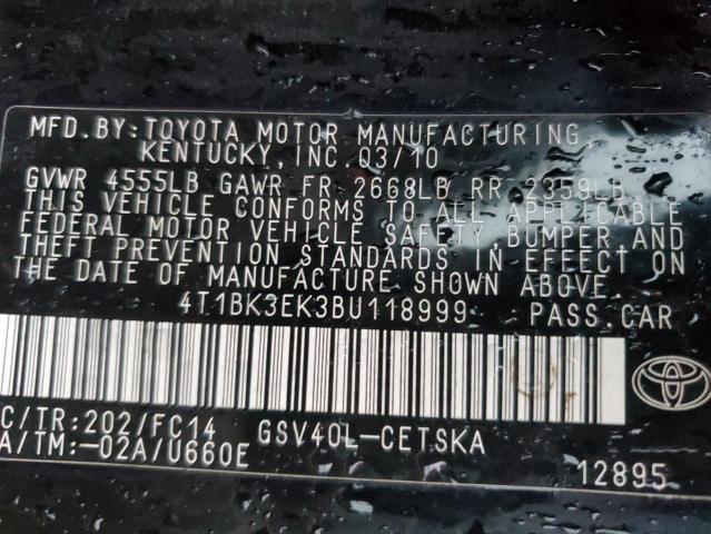 Photo 11 VIN: 4T1BK3EK3BU118999 - TOYOTA CAMRY 