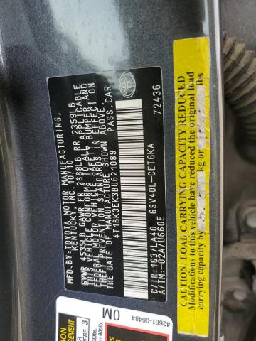 Photo 11 VIN: 4T1BK3EK3BU621089 - TOYOTA CAMRY 