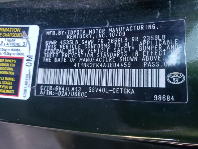 Photo 9 VIN: 4T1BK3EK4AU604459 - TOYOTA CAMRY SE 