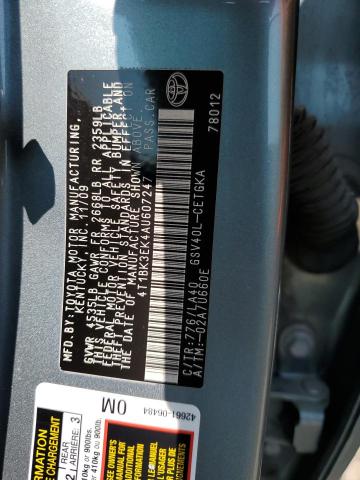 Photo 12 VIN: 4T1BK3EK4AU607247 - TOYOTA CAMRY SE 