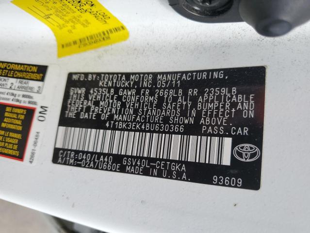 Photo 11 VIN: 4T1BK3EK4BU630366 - TOYOTA CAMRY 