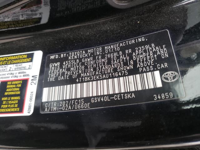 Photo 9 VIN: 4T1BK3EK5AU116475 - TOYOTA CAMRY SE 