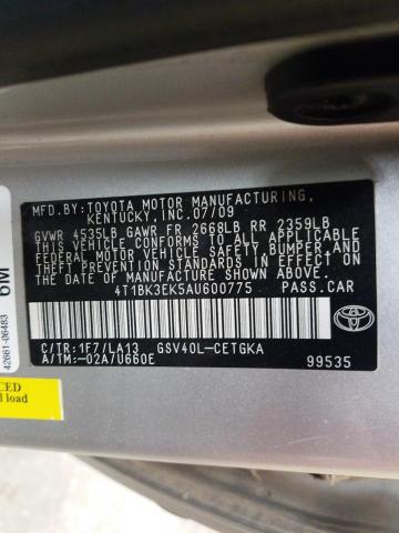 Photo 9 VIN: 4T1BK3EK5AU600775 - TOYOTA CAMRY SE 