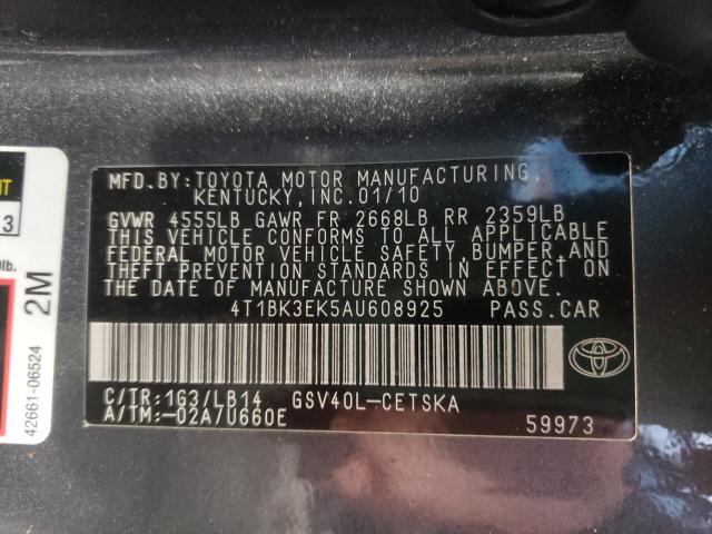 Photo 9 VIN: 4T1BK3EK5AU608925 - TOYOTA CAMRY SE 