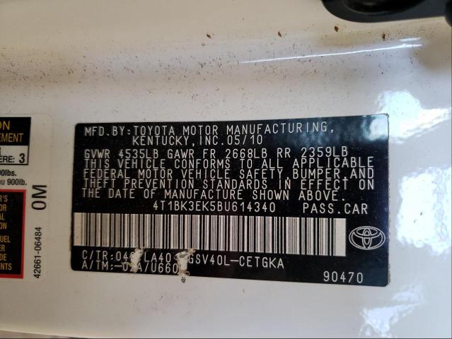 Photo 9 VIN: 4T1BK3EK5BU614340 - TOYOTA CAMRY SE 