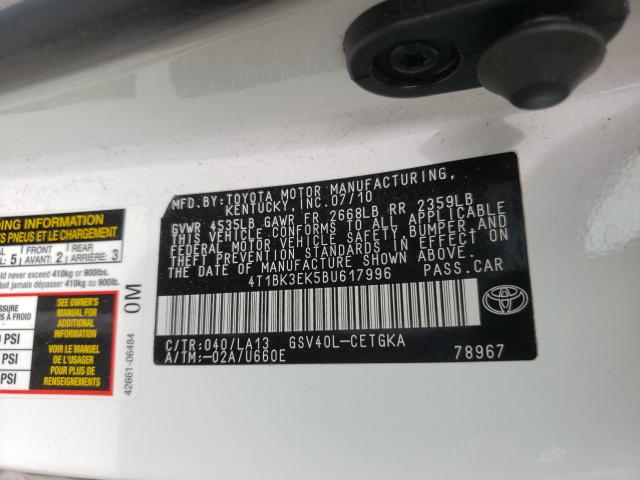 Photo 9 VIN: 4T1BK3EK5BU617996 - TOYOTA CAMRY SE 