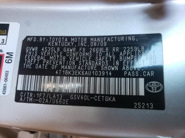 Photo 9 VIN: 4T1BK3EK6AU103914 - TOYOTA CAMRY SE 