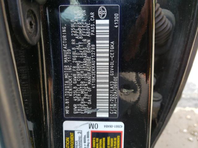 Photo 11 VIN: 4T1BK3EK6AU112788 - TOYOTA CAMRY SE 