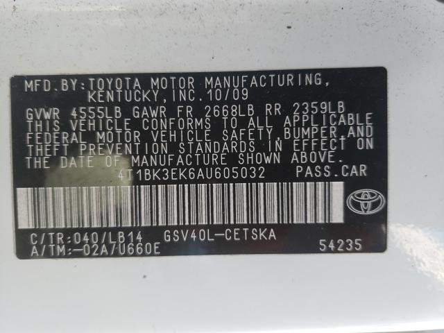 Photo 9 VIN: 4T1BK3EK6AU605032 - TOYOTA CAMRY SE 