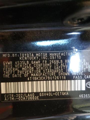 Photo 9 VIN: 4T1BK3EK7BU126118 - TOYOTA CAMRY SE 