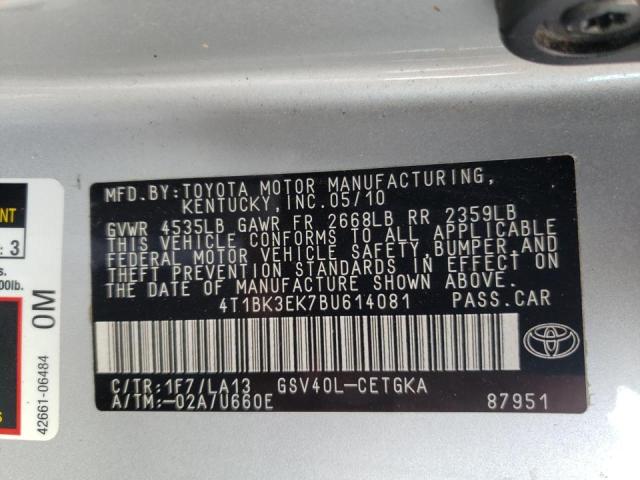 Photo 9 VIN: 4T1BK3EK7BU614081 - TOYOTA CAMRY SE 