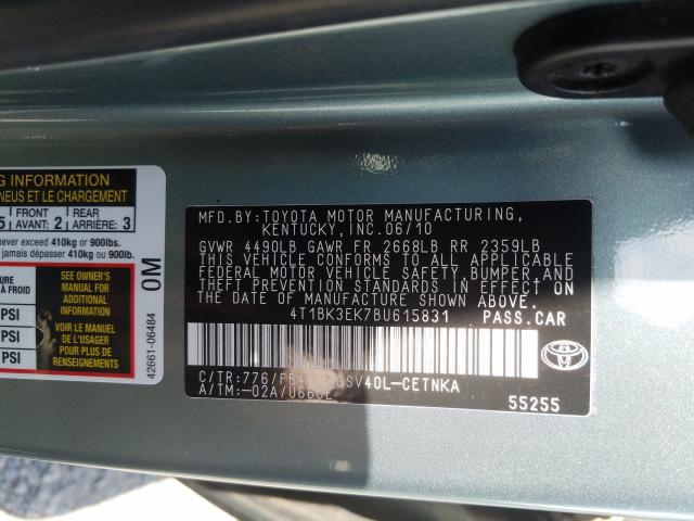 Photo 9 VIN: 4T1BK3EK7BU615831 - TOYOTA CAMRY SE 