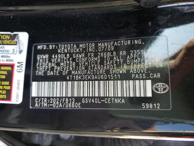 Photo 9 VIN: 4T1BK3EK9AU601511 - TOYOTA CAMRY SE 