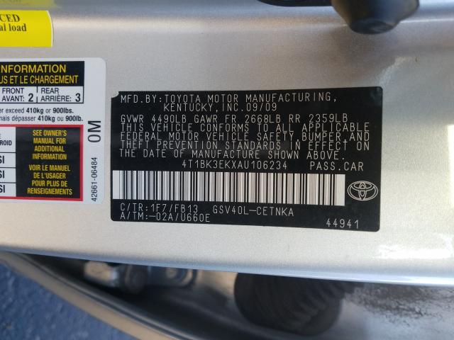 Photo 9 VIN: 4T1BK3EKXAU106234 - TOYOTA CAMRY SE 