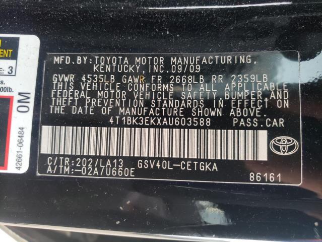 Photo 9 VIN: 4T1BK3EKXAU603588 - TOYOTA CAMRY SE 