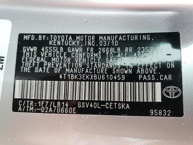 Photo 9 VIN: 4T1BK3EKXBU610459 - TOYOTA CAMRY SE 