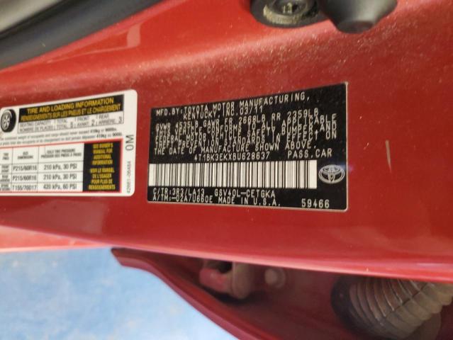 Photo 11 VIN: 4T1BK3EKXBU628637 - TOYOTA CAMRY SE 