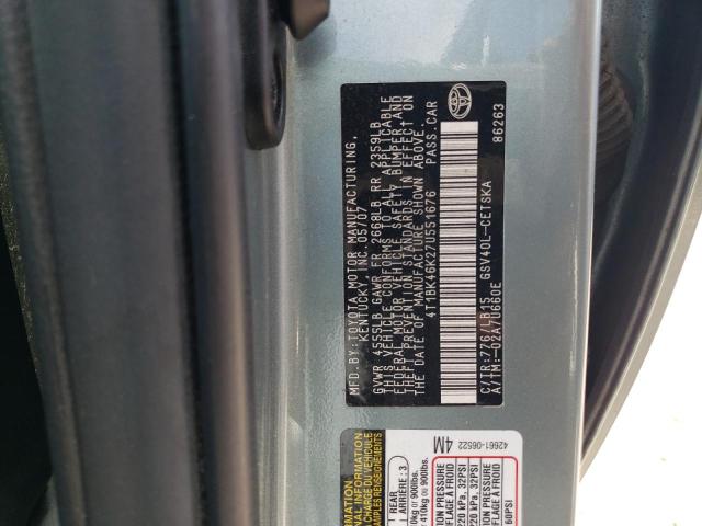 Photo 11 VIN: 4T1BK46K27U551676 - TOYOTA CAMRY LE 