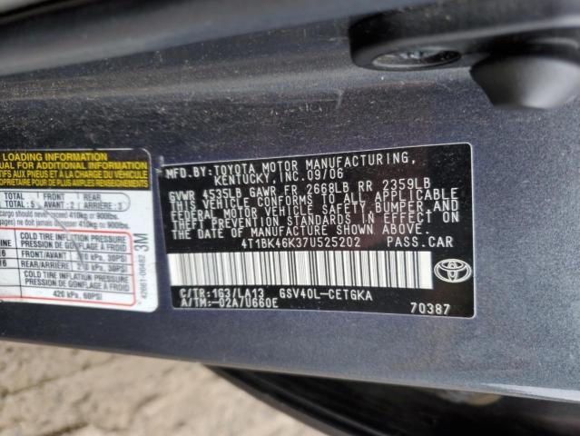 Photo 11 VIN: 4T1BK46K37U525202 - TOYOTA CAMRY 