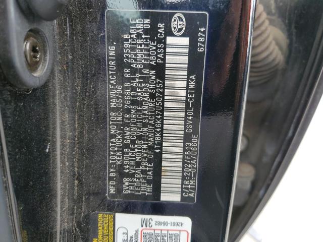 Photo 11 VIN: 4T1BK46K47U507257 - TOYOTA CAMRY 